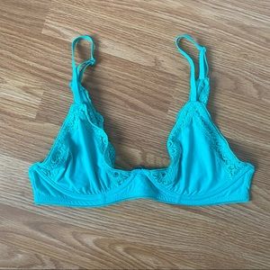 Aerie blue unpadded bra